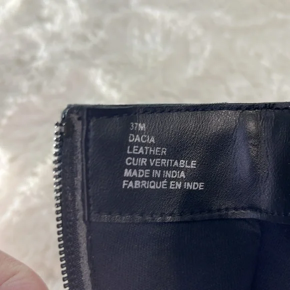 Madison Dacia Black Leather Ankle Booties | Chunky Heel | Side Zip | Size 6.5 - Picture 3 of 7